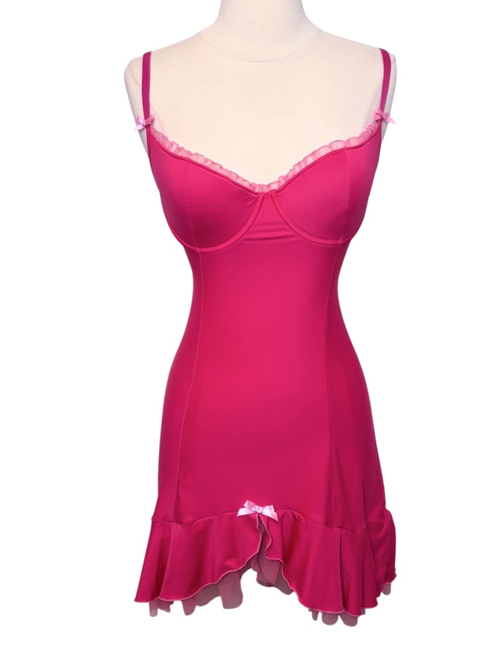 Victoria's Secret Sexy Little Things Y2K Pink Underwire Mini Dress Size 36C / M